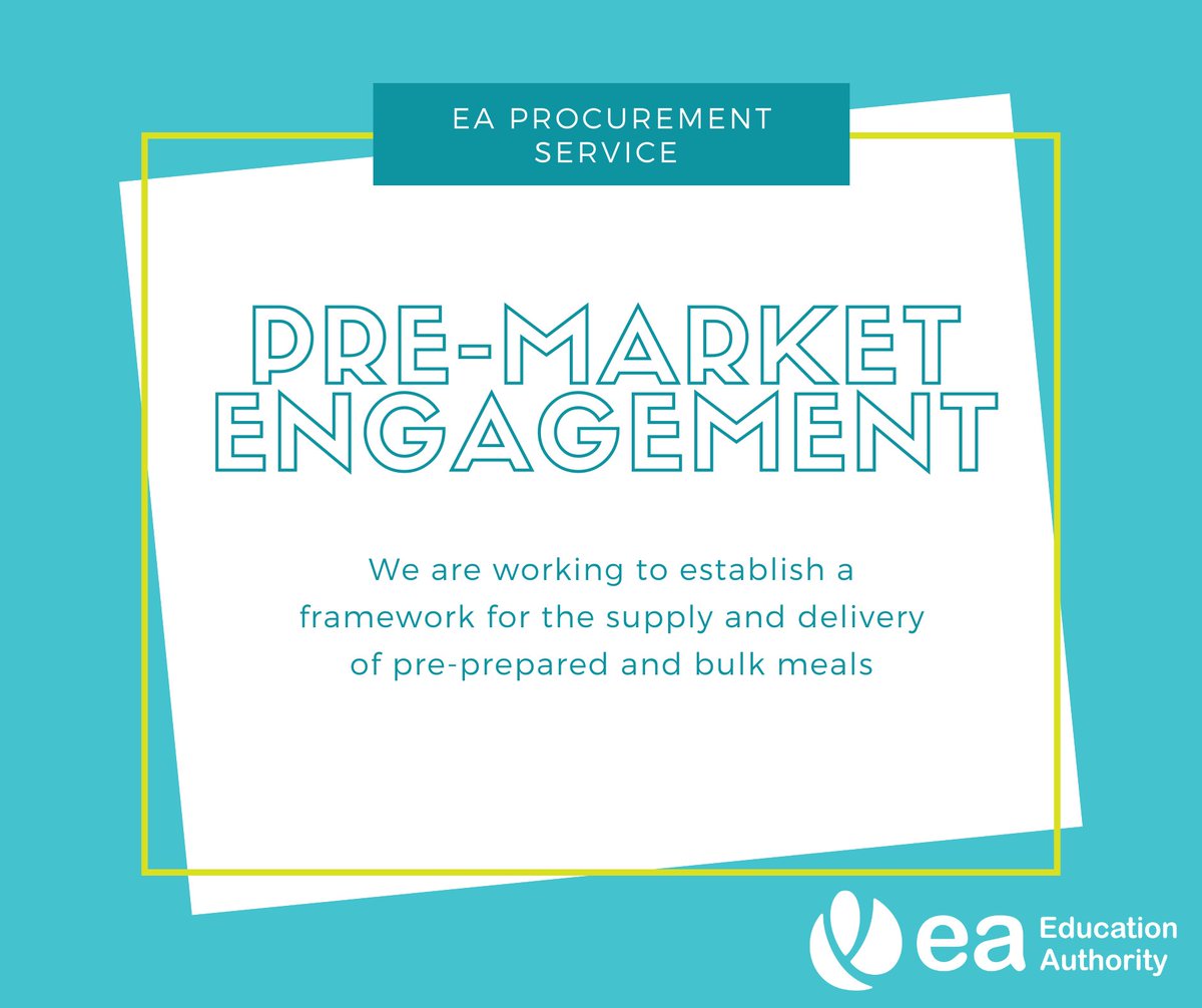 If you wish to take part, please email📩 catering.procure@eani.org.uk with the subject➡️ CAT-21-006 Supplier Event, before 12 noon on 29/09/22. Include organisation name, reps. wishing to attend, &amp; a brief summary of the products your organisation can supply (2/2)

#EAProcurement