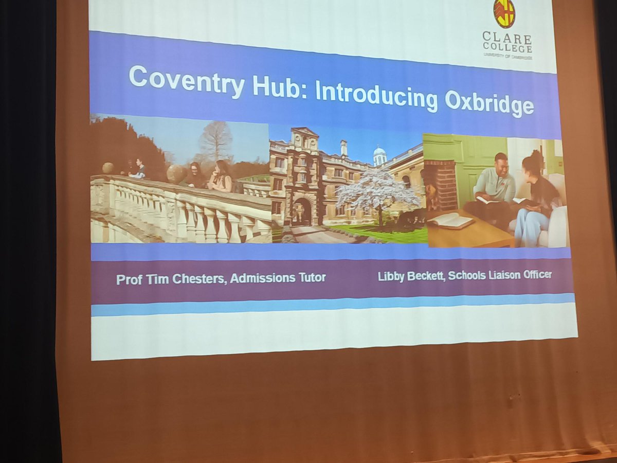 BlueCoatCofE's tweet photo. We are proud to have become a hub in the city working in partnership with @ClareCollege and @UniofOxford . Today we hosted a city event with a number of other Sixth Forms joining us to learn about Oxford and Cambridge universities. We look forward to our next city event! #BCp16 https://t.co/aP9VfLYgZk