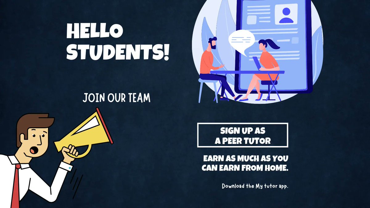 trymytutorapp's tweet image. If you are a student and want to earn money in your spare time.

Here&apos;s a great opportunity for you.

Download the My Tutor app now.

#mytutor #mytutorapp #download #downloadapp #student #parttime