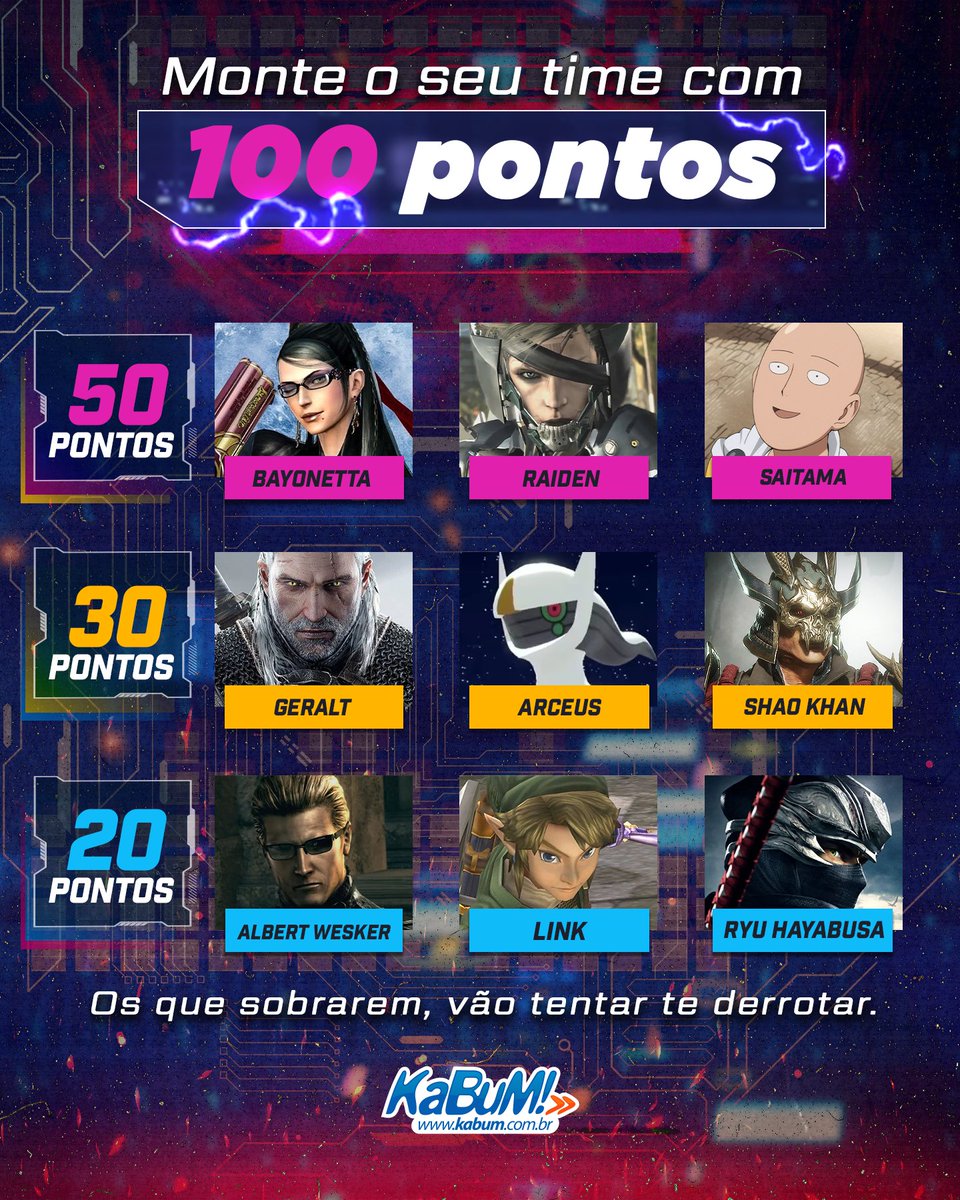 kabumcombr's tweet image. E aí, qual é o seu squad dos sonhos? #ContaProNinja