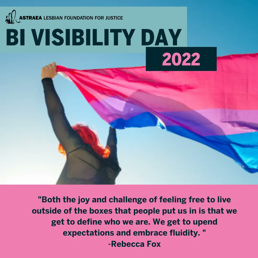 Astraea Foundation on Twitter "In recognition of Bi Visibility Day