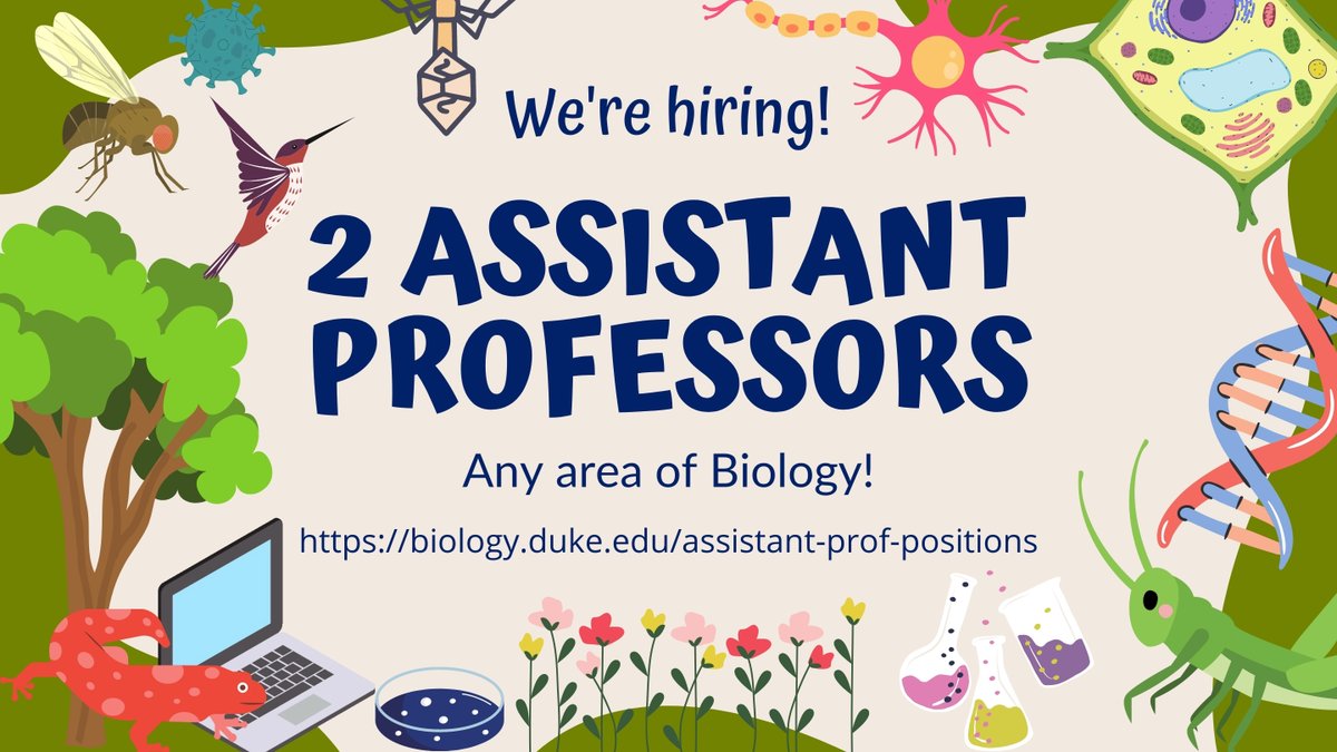 Duke Biology on Twitter "The rumors are true WE ARE HIRING! Two
