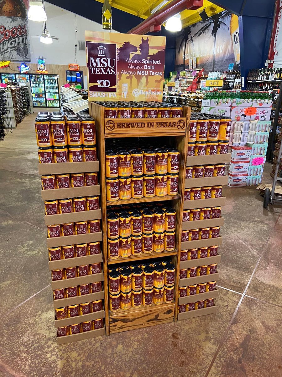 DFWBeer's tweet image. For those of you in Wichita Falls or alumnus of Midwestern State University ( I got my associates there), @HopFusionAle has brewed a smash IPA for MSU’s 100th Anniversary.  Available only in Wichita Falls. ##MidwesternState #WichitaFalls