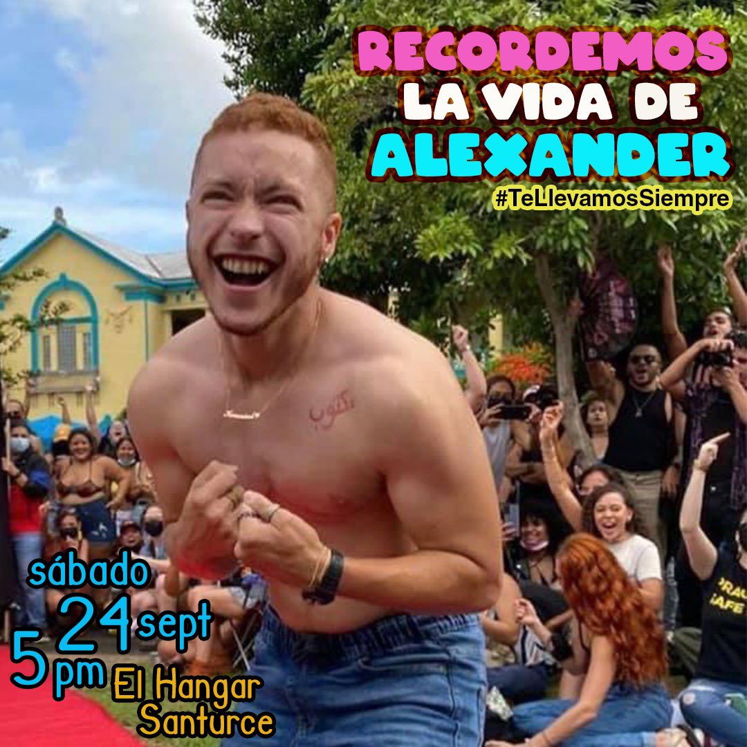 versonificadx's tweet photo. Acompáñanos a recordar y conmemorar la vida de Alex mañana y trae contigo toda tu esencia cuir. 🏳️‍⚧️🏳️‍🌈

Si tienes para aportar, zumba alguito para costear velas, flores y picadera. 
Ath Móvil 787-298-9717 
Escribe #AlexTeLlevamosSiempre https://t.co/FfMXTNQErA