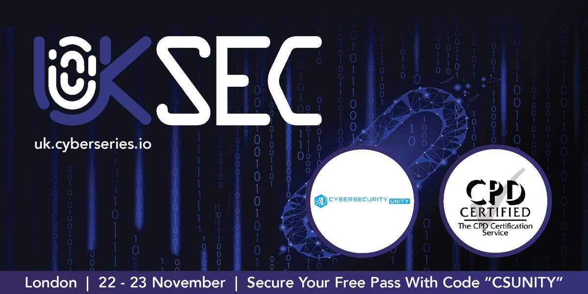AISecAssoc's tweet photo. Connect With 100+ Industry Leaders &amp; Hone Your #CyberSecurity Strategy At The #UKsec Summit in London on 22-23 November. Find Out More &amp; Secure Your #Free Pass With Code CSUNITY At : https://t.co/kaiYJTzJas https://t.co/jAZPC3J8ZN