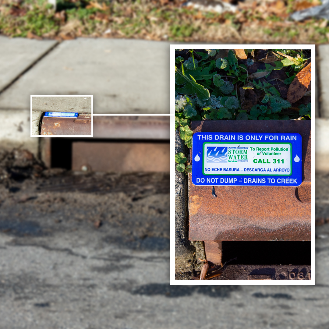 CharMeck Storm Water (@stormwatercm) on Twitter photo We get a lot of questions about why we mark storm drains!
These markers remind not to dump trash/pollutants because storm drains go directly into waterways and can harm the wildlife and plants that live there.
Be on the lookout for our markers & report illegal dumping to 311. We get a lot of questions about why we mark storm drains!
These markers remind not to dump trash/pollutants because storm drains go directly into waterways and can harm the wildlife and plants that live there.
Be on the lookout for our markers & report illegal dumping to 311.