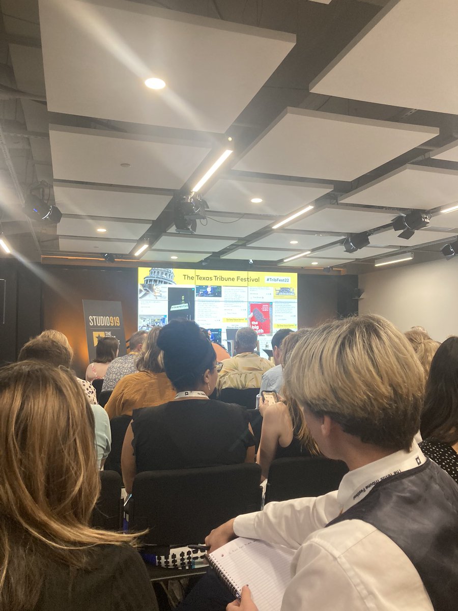 Another #TribFest22 pic from “The Marchall Project Presents: The Death Penalty in a Pro-Life State” with <a href="/leachfortexas/">Jeff Leach</a> and <a href="/moodyforelpaso/">Joe Moody</a>. Thank you reps for your insightful conversations 🤩