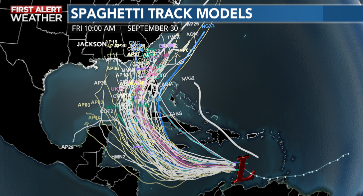 BwalkerWLBT's tweet photo. Tropical Depression continues to churn in the Caribbean as it progresses West over the coming days. Now, the National Hurricane Center forecasting it to become a Cat 3 hurricane before making landfall in South Florida. Forecast is still subject to change, will keep you informed. https://t.co/JtExKmMnFM