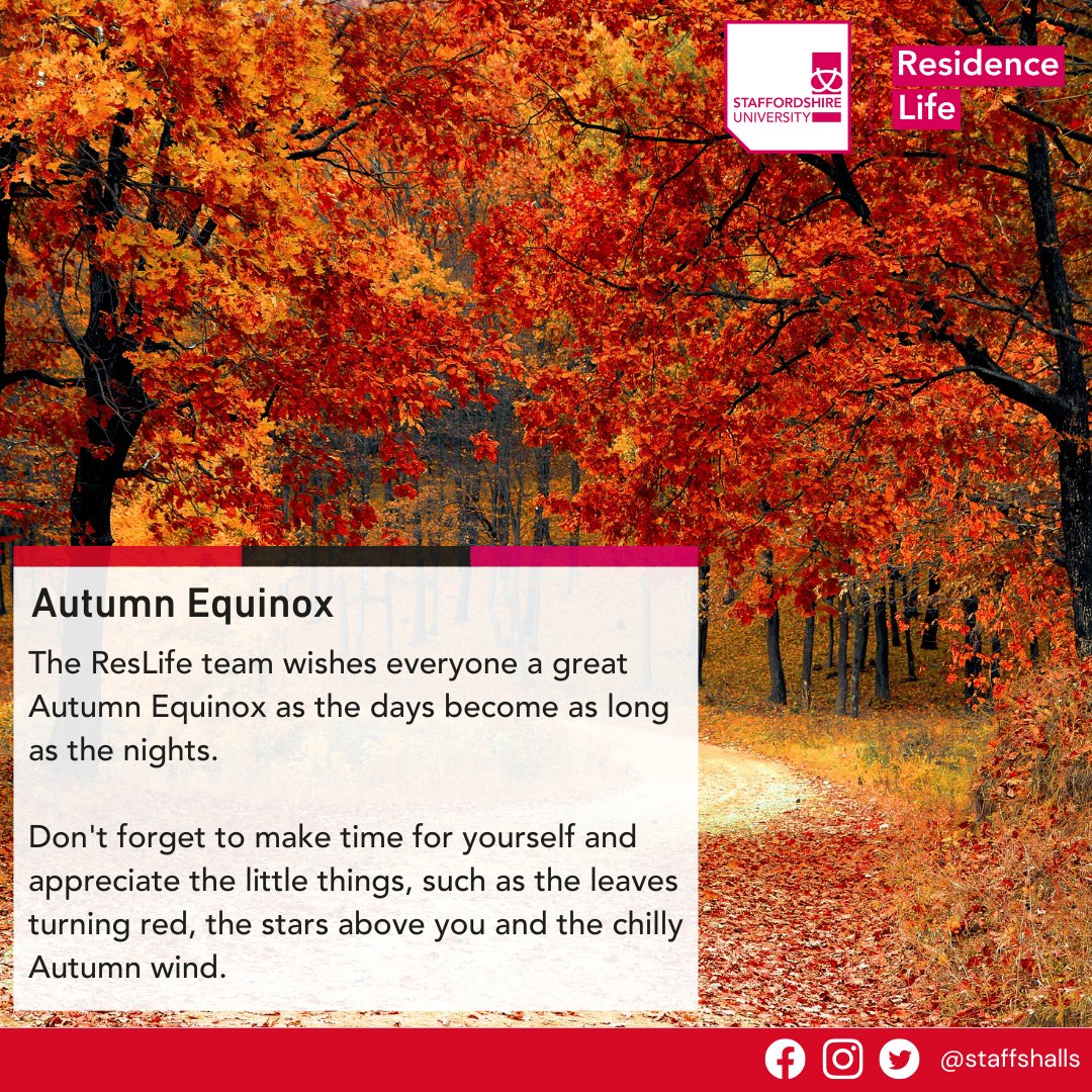 StaffsHalls's tweet photo. The Autumn Equinox marks the halfway point between the longest day and the shortest day. Is it just the right time for a pumpkin spice latté now?

#Staffsuni #Stokeontrent #Studentlife #University #StaffsResLife https://t.co/0lYZuoplks