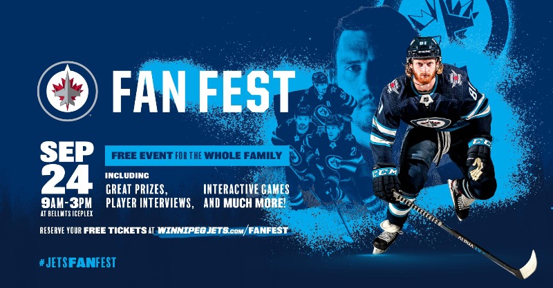 NHLJets's tweet photo. One more sleep until #JetsFanFest! π€©