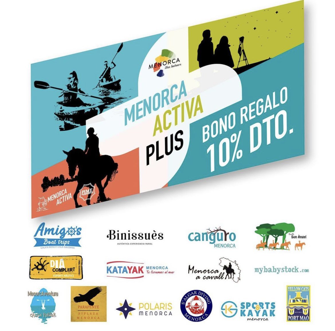 ¡No olvides canjear tu Bono Regalo del 10% de descuento de la Promo Menorca Activa Plus!! Tienes hasta el 31/12 para disfrutarlo en cualquiera de las empresas participantes. ¡Una oportunidad así no se puede dejar escapar!
👉menorcaactiva.com