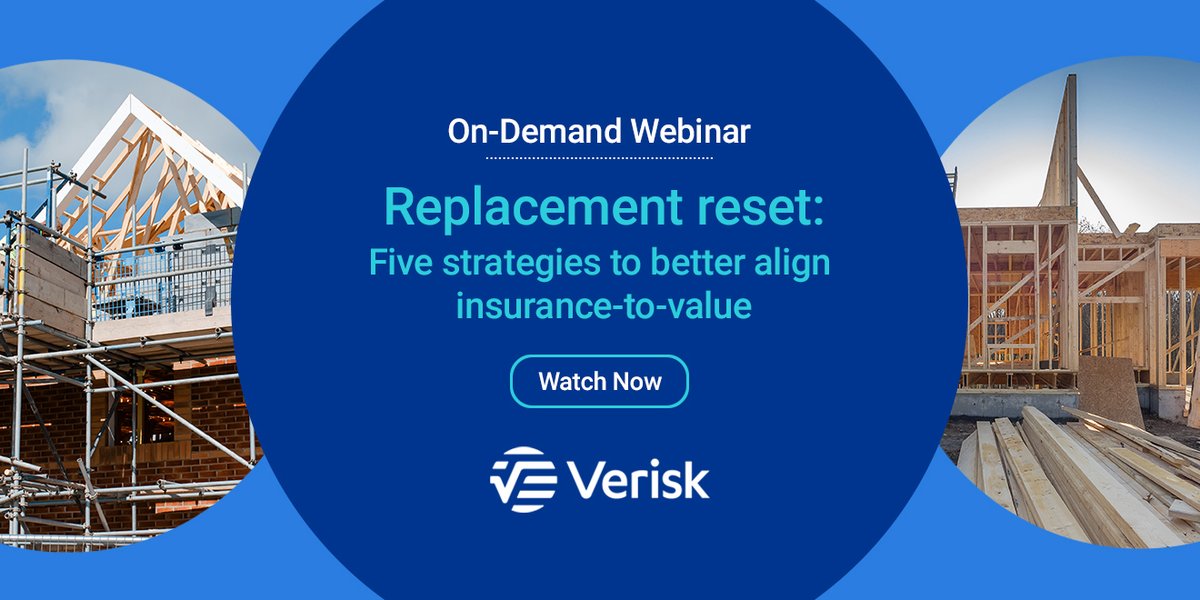 Verisk_Brian's tweet photo. Listen back at Trish Hopkinson and Joel Teemant explore five key strategies to help avoid #underinsurance and outdated #valuations that could leave you and your customers vulnerable in the event of a total loss. Watch the on-demand webinar now: https://t.co/WsRo9S8rTX https://t.co/CsLVssInfP