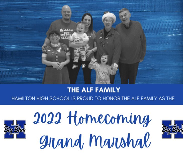 joe_muhlberg's tweet photo. It is with great honor that @Hamilton_HHS announces The Alf Family as the 2022 Homecoming Grand Marshall! @mrs_burk @Hamilton_CSD https://t.co/eNHo63OhSv