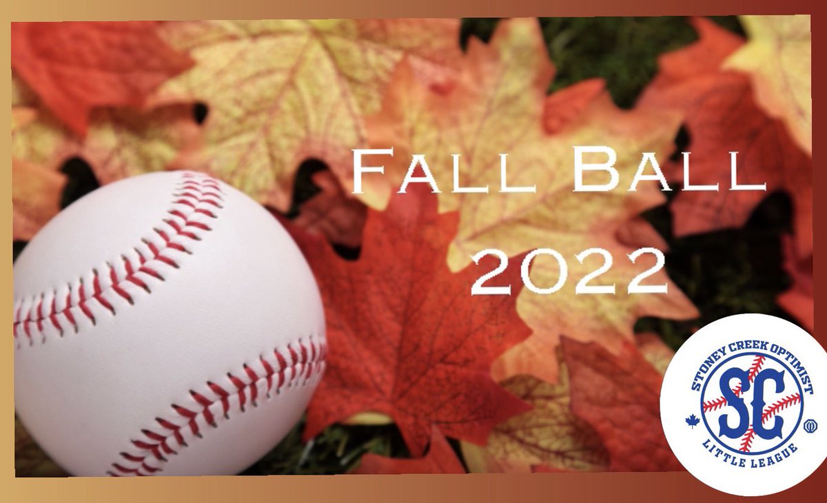 SCOLLBaseball's tweet photo. I hope you’re ready!  IT IS OFFICIALLY FALL BALL SEASON 🍁 

Reminder that fall ball starts at Stoney Creek Optimist Little league tomorrow- Saturday September 24,2022 !!

-10am to 12pm - Rookie Ball
-12pm to 2pm - Minor / Major
 #StoneyCreek #Littleleague https://t.co/10y751Foe6