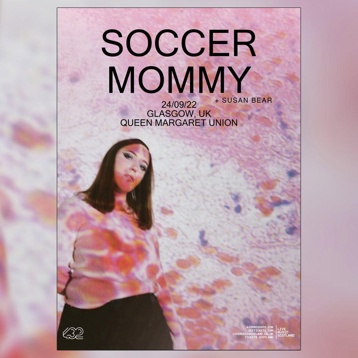 TONIGHT!! Soccer Mommy (@sopharela) heads to @GlasgowQMU with the excellent @GoodDogSuse! 🎉 🎟 Final tickets here: bit.ly/3L50EHl