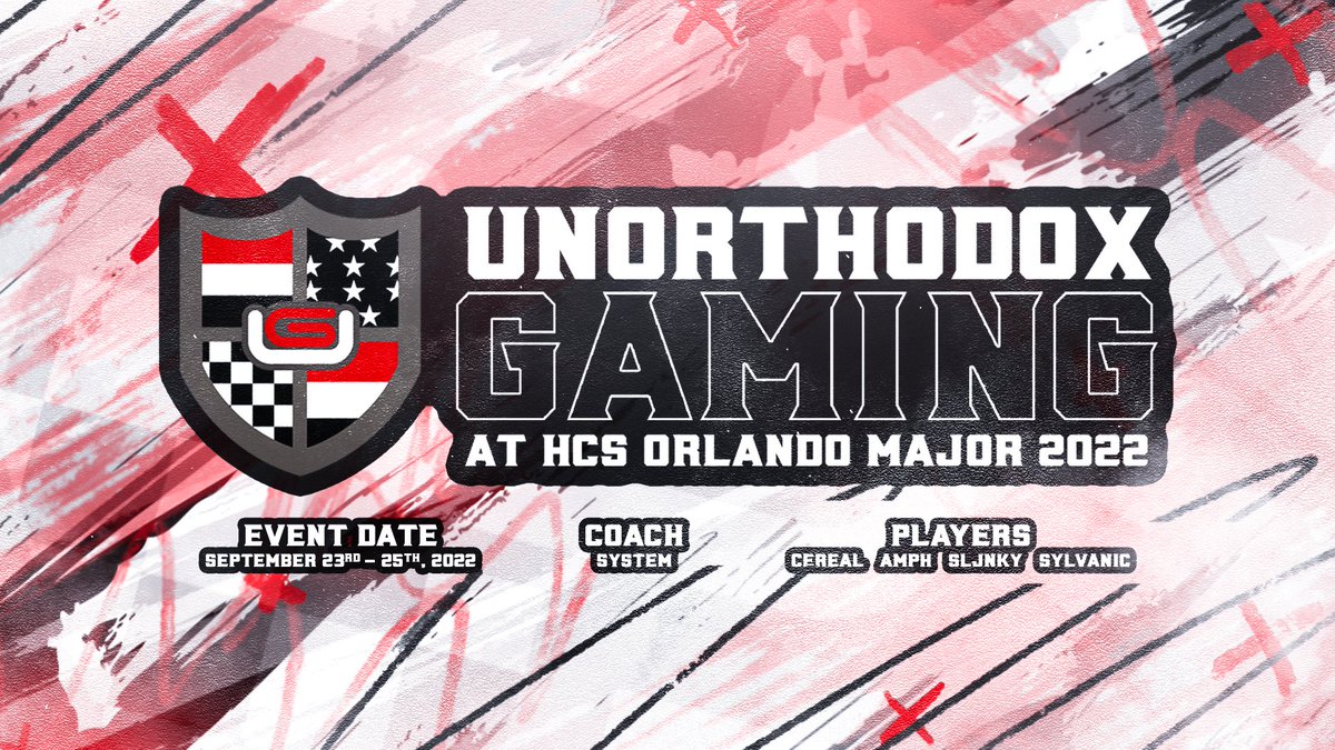 UnorthodoxMLG's tweet photo. Unorthodox Gaming is proud to welcome our #HCSOrlando22 roster! #HCS

@mitchslinky 

@APMH_ 

@nsgcereal 

@SylvanicFPS 

Coach @Brad_STATS https://t.co/7qFrvvE3CQ