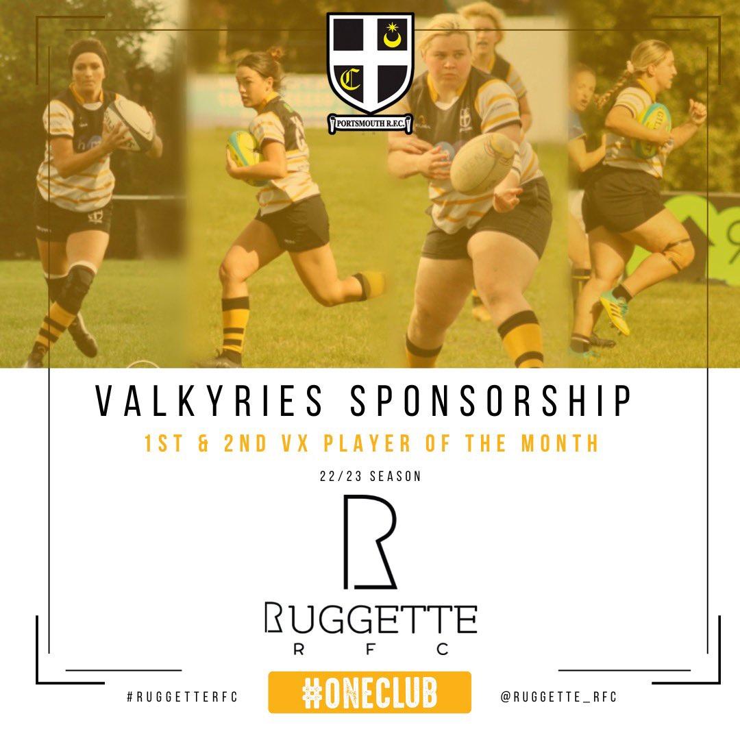 Portsmouth Valkyries (@prfcvalkyries) on Twitter photo <a href="/PRFCValkyries/">Portsmouth Valkyries</a> are pleased to announce our new sponsorship from Ruggette RFC - including our Champ 2 SW & NC3 Player of the Month awards” <a href="/Ruggette_RFC/">Ruggette RFC</a> @ruggetterfc #rugby #rugbyplayer #womensrugby #womeninsport #femaleathlete #rugbylife <a href="/PRFCValkyries/">Portsmouth Valkyries</a> are pleased to announce our new sponsorship from Ruggette RFC - including our Champ 2 SW & NC3 Player of the Month awards” <a href="/Ruggette_RFC/">Ruggette RFC</a> @ruggetterfc #rugby #rugbyplayer #womensrugby #womeninsport #femaleathlete #rugbylife