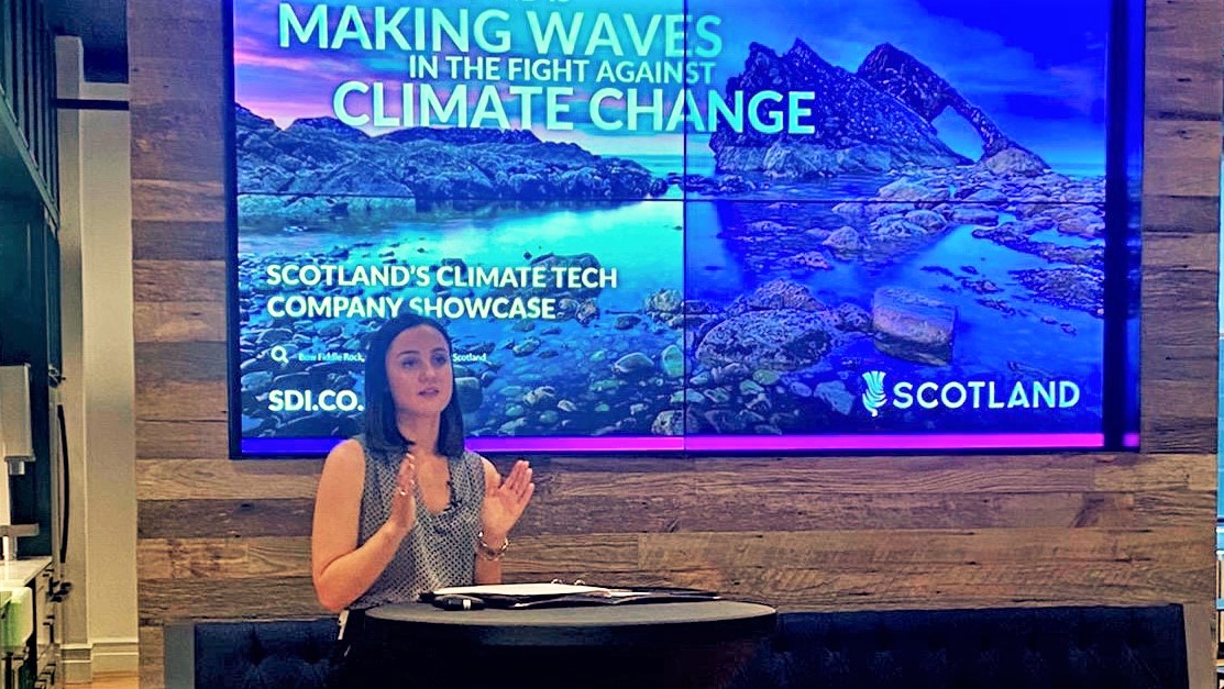 ScotGovUSA's tweet photo. At 🌍#ClimateWeekNYC🌎Scotland’s Environment Minister @MairiMcAllan discussed climate action with leaders from British Columbia, Catalonia, California and KwaZulu-Natal, hosted a showcase of Scotland’s clean-tech firms and signed the @SEforALLorg @247CarbonFree Energy Compact https://t.co/0pdPCVZnZ1