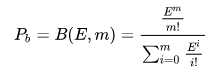 Erlang's B formula.