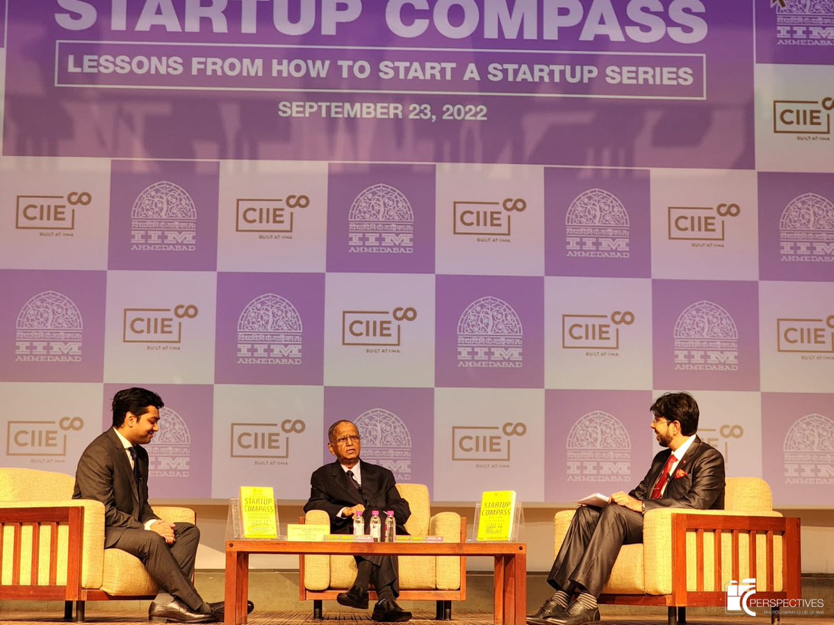 IIMAVentures's tweet photo. We are extremely thankful to Mr. Narayana Murthy for inaugurating the 'How to Start a Startup' series that emerged from @CIIEIndia and Entre VC club at @IIMAhmedabad and sharing his valuable insights on the 10-step journey, from ideation to exit that startup founders go through. https://t.co/LSSqa7YWk2