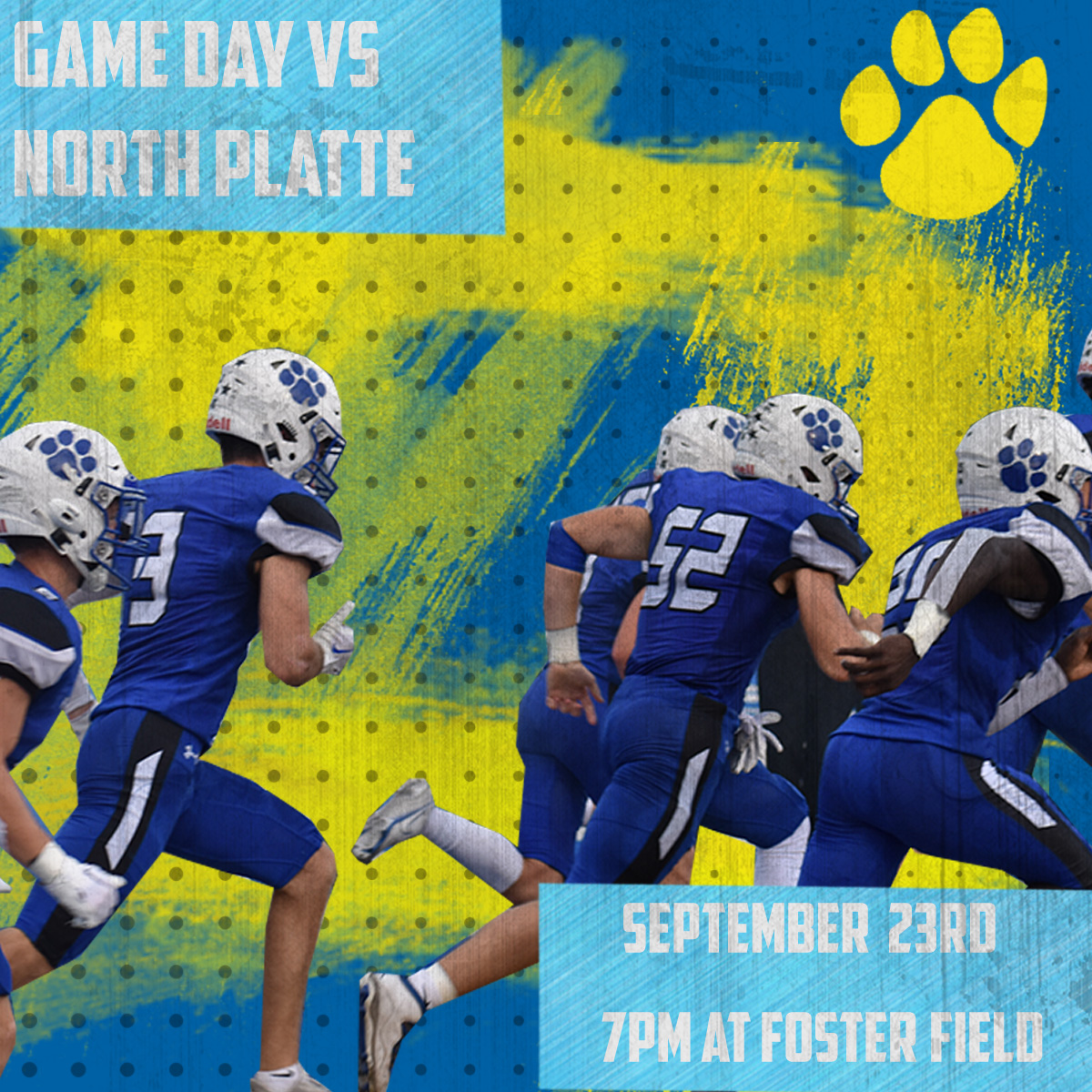 KearneyBearcats's tweet photo. 🏈GAME DAY🏈
@KHSbearcatFB vs @NPHSBulldogsFB 
⏰ 7:00pm
📍 Ron &amp; Carol Cope Stadium
📺 https://t.co/ZPjVUqInLA
📻 1340AM 96.1 FM https://t.co/E7uRyQsi5o
📊 https://t.co/x9LKQYvMbI (Unofficial Stats) https://t.co/6elu8O7x1h