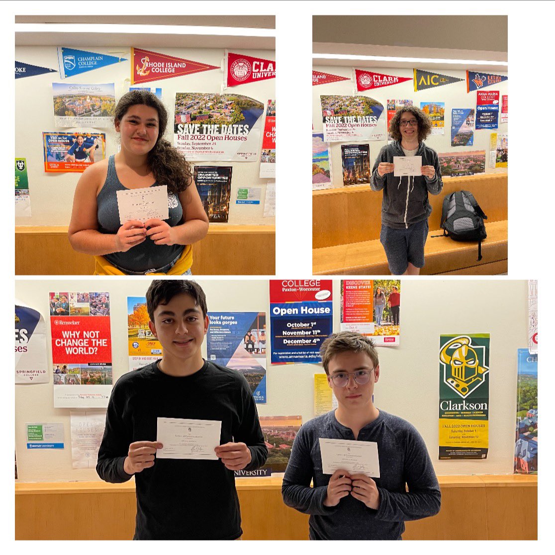 AflahertyEGHS's tweet photo. Congratulations to our National Merit Semifinalists,
Julia Erickson, Emerson Bassen-Alexander, Cyrus Davoudi and Michael Studley. #EGAvengers #EGHS #EGPS #EGschoolcounseling https://t.co/PpZiXgMtBp