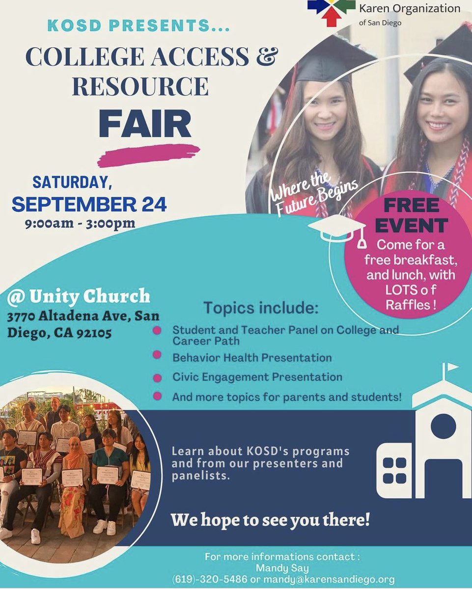 tlcollab's tweet photo. We’ve worked closely with the Karen Organization of SD and wanted to share one of their community events with you! We’re excited to have a TLC member on the ‘preparing for college panel’. @EDSucsd https://t.co/LO54qUMdE8