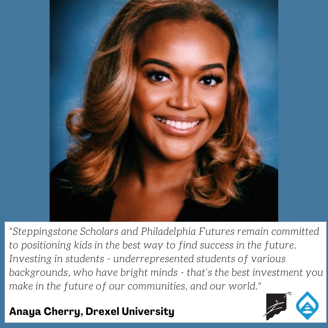 PhillyFutures's tweet photo. Meet today’s featured alum, Anaya Cherry, a member of the Steppingstone Scholars Class of 2011. She attended In 2021, she graduated from @DrexelUniv. See what Anaya has to say about Steppingstone Scholars and Philadelphia Futures upcoming merger here.

#PFSSMerger #FridayFeature https://t.co/MIdBg6IRNP