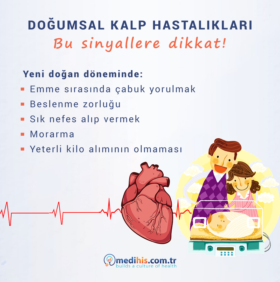 medihiscomtr's tweet photo. Doğumsal kalp hastalıklarının birçok alt tipi mevcut ve her bir hastalık kendini farklı sinyallerle belli edebiliyor. https://t.co/EGdj1b7LMp