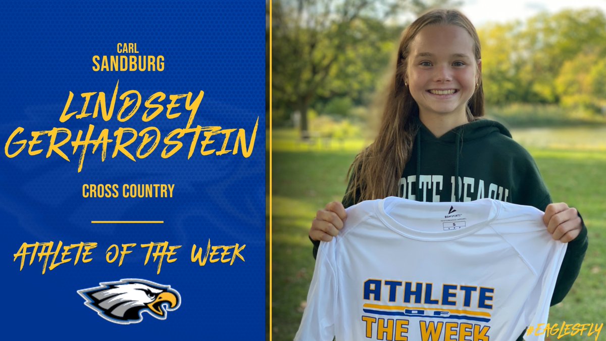 🚨 Freshman Lindsey Gerhardstein recently took 1st place at the LT Invite &amp; 19th place at the highly competitive 75 team Peoria Invite. She has been a terrific addition to the team as both a runner &amp; a teammate. She is a tough competitor with a bright future! #EaglesFLY 🦅💪