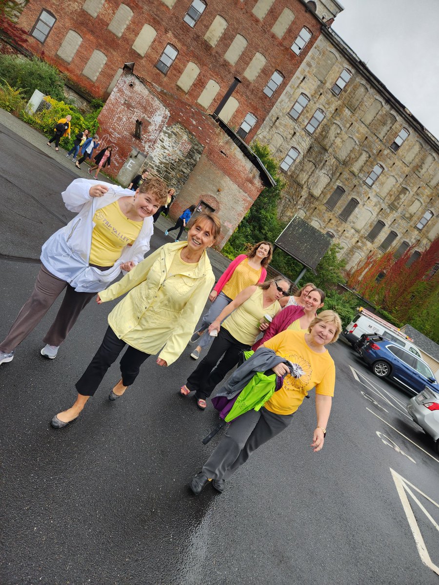 TValleyInc's tweet photo. Rain showers didn't stop Tri-Valley staff from walking for Falls Prevention Awareness. Help raise awareness by wearing yellow and walk or run throughout September. Family &amp; pets are welcome to join in too. #trivalleyinc #homewithyou #community #walkorrun #MAsteps2preventfalls https://t.co/IxEkesa58g