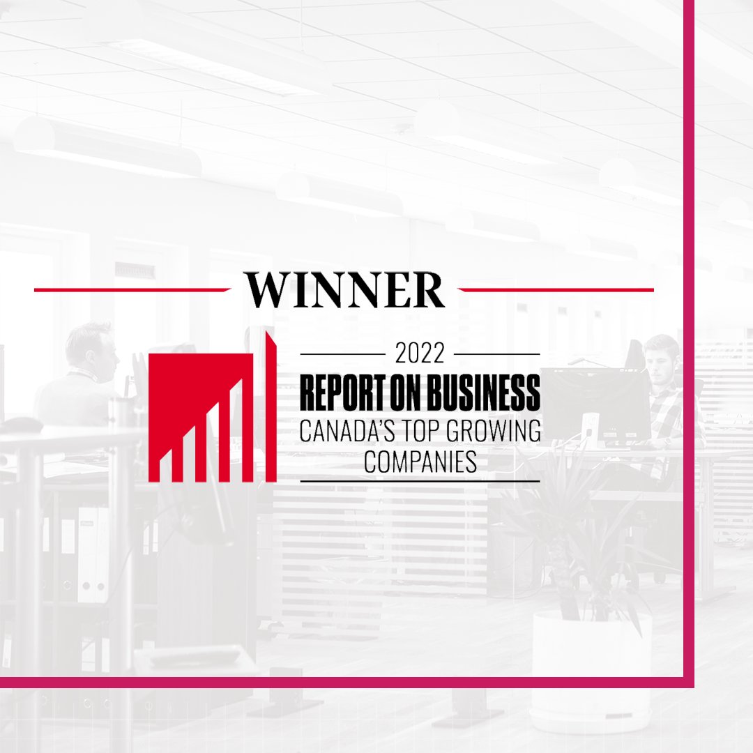 We are honoured to be named on The Globe and Mail Report on Business 2022 Canada’s Top Growing Companies list along with some of the most innovative and successful organizations in Canada. 

See the official list here - tgam.ca/3fhDJ1b

#TopGrowing22