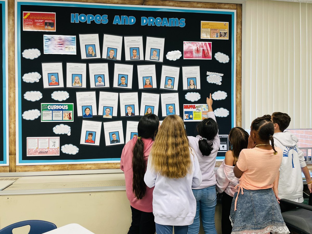 ProfKindred's tweet photo. When your 5th graders come into the room and see the Hopes and Dreams their parents wrote for them! 🥹🥰🤭 #beartavernpride #hopesanddreams #fifthgrade #btpride https://t.co/n00jzBtoPu