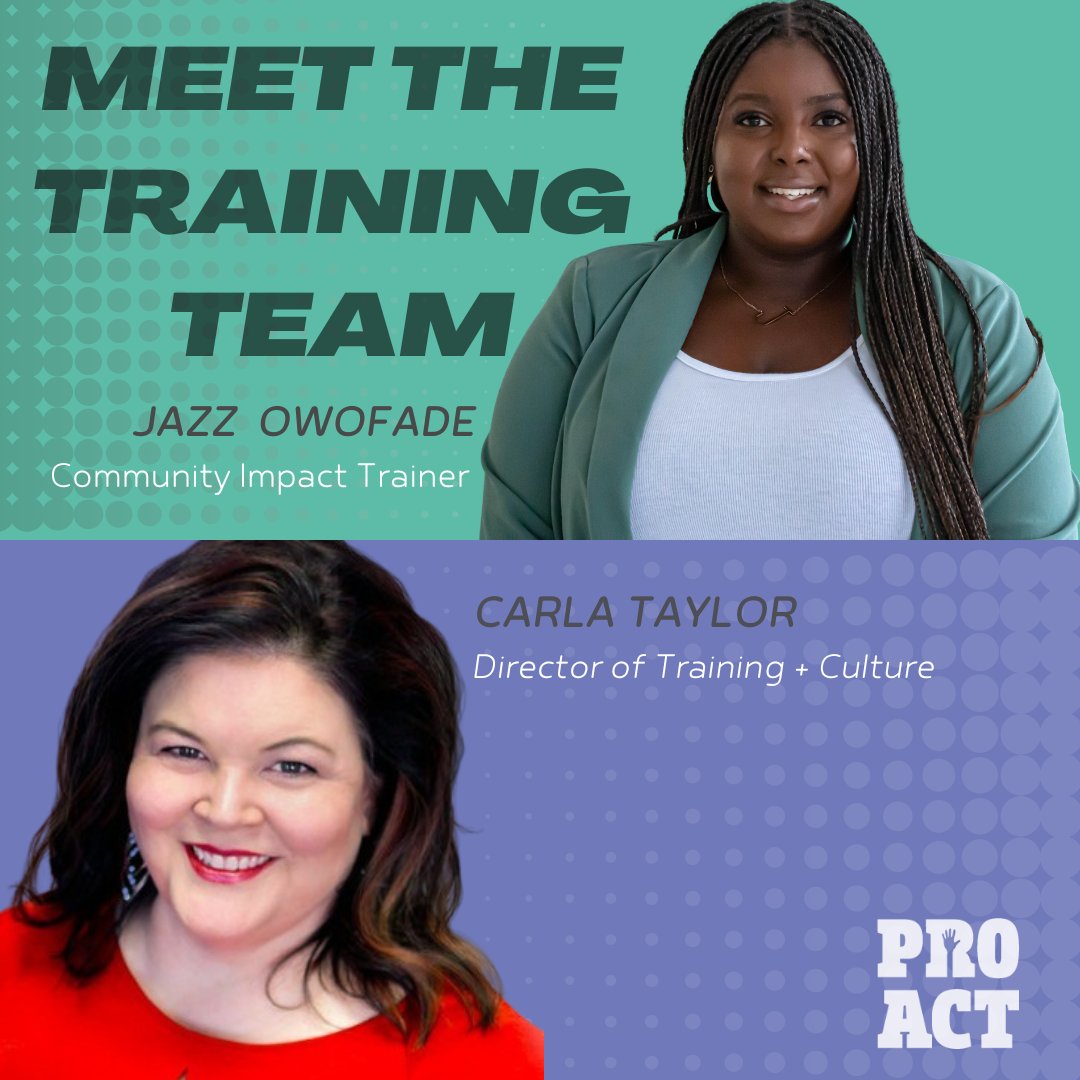 ProactIndy's tweet photo. We are a service-LEARNING organization. Meet the incredible training team who will inform our youth and adult curriculum...
Meet Carla Taylor as our Director of Training + Culture
Meet Jasmine Owofade joining us as our newest Community Impact Trainer!
#poweredbyProAct https://t.co/U27UNaUdE2