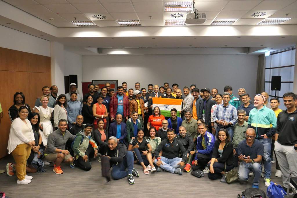 #AmbHarishParvathaneni interacted with the participants of the <a href="/berlinmarathon/">BMW BERLIN-MARATHON</a> from 🇮🇳 and wished them luck.
<a href="/berlinmarathon/">BMW BERLIN-MARATHON</a> is one of the most prestigious running event, with the participation of some of the top runners of the world. 

#KheloIndia