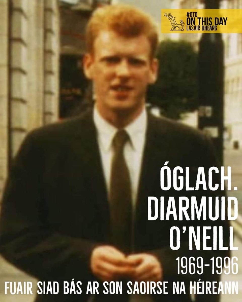 NotOneRogueCop's tweet photo. Today, in 1996, Irish Republican, Diarmuid O’Neill, was fatally shot 6 times by Met police as he attempted to surrender while unarmed. The ‘anti-terror’ unit dragged Diarmuid’s body down a set of stairs and obstructed the ambulance service until Diarmuid died.
#NotOneRogueCop https://t.co/CwC4hsnKzz
