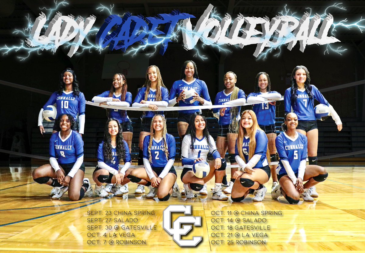It’s GAME DAY💙💪🏽🏐District Opener!
🆚: China Spring
📍: Connally HS
⏰: JV2-4:30p (admin gym); JV1-4:30p; Varsity-5:30p
🎟️: spicket.events/connally
#PTW #PROVE <a href="/reeeeeupppppp/">Coach Snell 2.0</a> <a href="/rearee_/">Coach Reed</a>  @chandlersharp13 <a href="/ConnallyISD/">Connally ISD</a> <a href="/connally_hs/">Connally High School</a> @ccadetathletics <a href="/GerikTerry/">Terry Gerik</a>