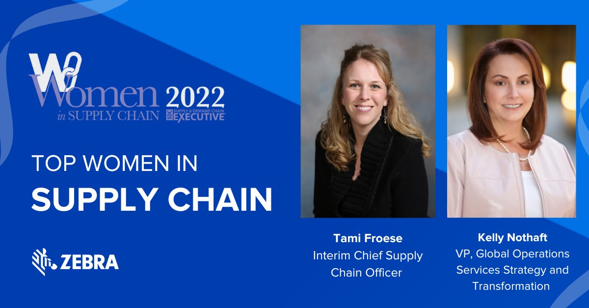 ZebraTechnology's tweet photo. We are proud to have not one, but two recipients on the list of @SDCExec 2022 Women in Supply Chain award! Find out more about their amazing accomplishments. #SDCExec #womeninsupplychain
https://t.co/2z5jPTvPMK https://t.co/coBcFtlcyg