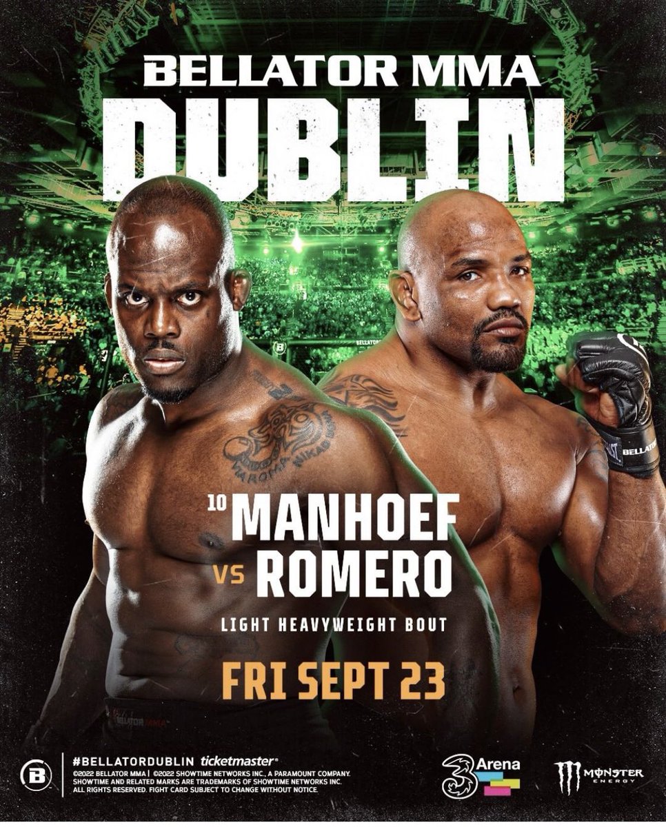FqMMA's tweet photo. 🚨#Bellator285 ‼️
Carte complète & horaires pour la 🇫🇷 :
⏰ Prelims dès 19h sur
la chaîne YouTube @BellatorMMA
📺Main card à 22h sur #RMCSport2
🔥Co main :
#YoelRomero 🆚 #MelvinManhoef
🔥🔥Main Event
#BensonHenderson 🆚 #PeterQueally https://t.co/FBKiiCxlUY
