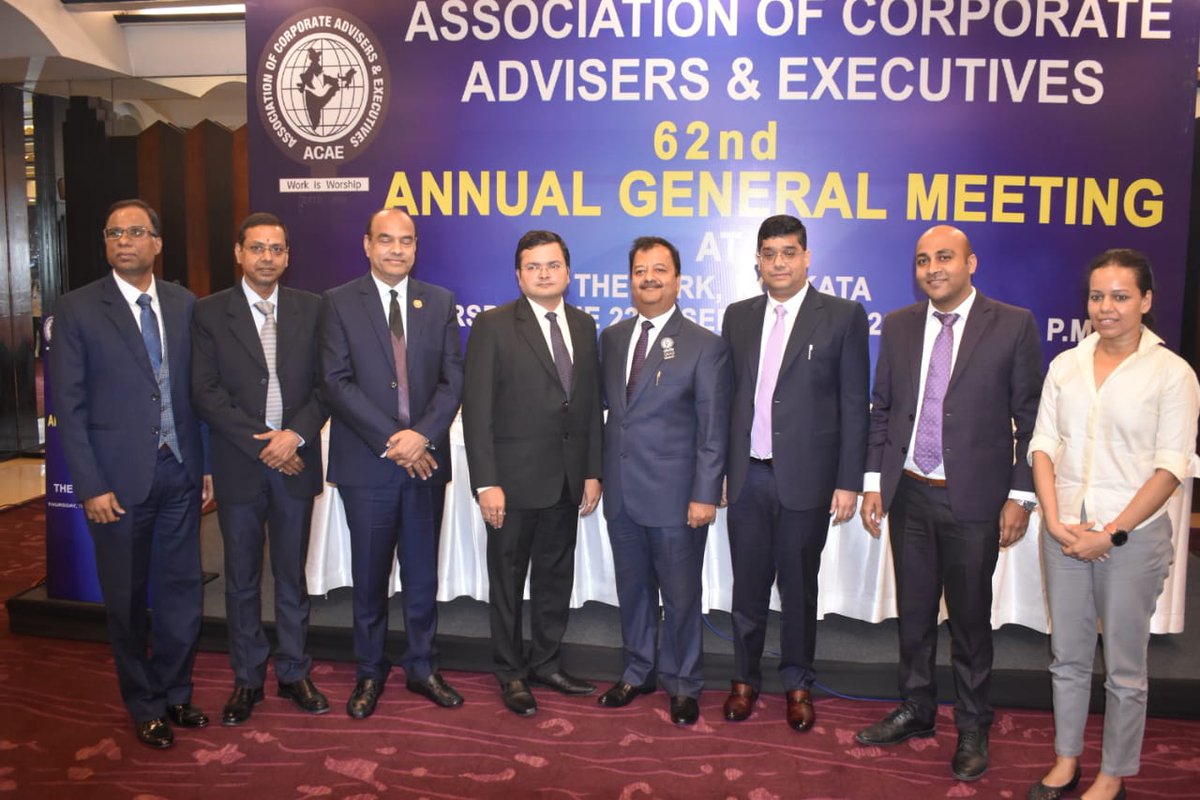 pdrungta's tweet photo. Honored &amp; Priviledged to get Nominated/Elected as President of the Prestigious and oldest (60 year) Association of Kolkata;  Association of Corporate Advisors &amp; Executives on 22nd Sep'22 at the 62nd Annual General Meeting held at The Park, Kolkata https://t.co/66MrFo3AQ3