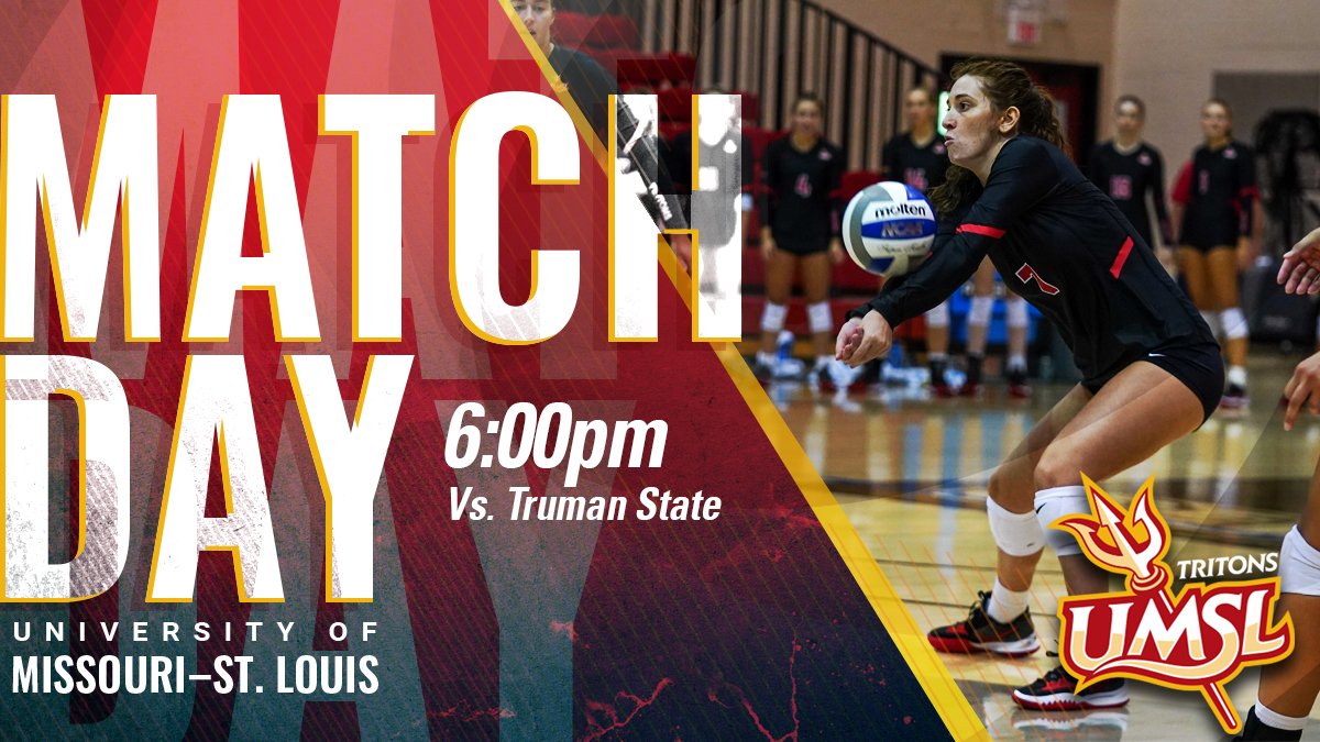 UMSLAthletics's tweet photo. .@UMSLVolleyball returns home to take on Truman this evening.
📍- St. Louis, Mo. (Mark Twain Building)
🖥️- https://t.co/EeuD3Urb3C
📊- https://t.co/JpOIqbxEZ1
#⃣ - #GLVCvb #FeartheFork 🔱 #gotrites #tritesup https://t.co/iQWzjDAtwE