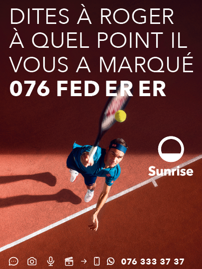 🎾 👑 Nous sommes sûrs que vous aussi, vous voulez dire merci à Roger !

Vous pouvez lui envoyer des messages et/ou images jusqu'à lundi au 076 333 37 37 !

#Sunrise #roger #federer #dreambigdobig