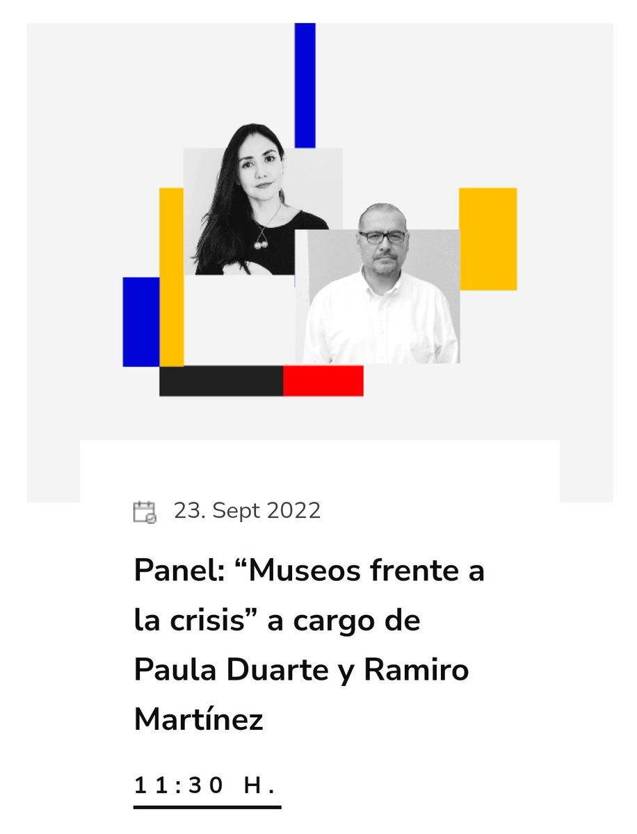 ILMuseos's tweet photo. Como parte de las actividades del 2do Encuentro Binacional de Museos y Centros Culturales, estaremos presentes en el panel "Museos frente a la crisis". Nuestra directora @Paulanduac compartirá la mesa con Ramiro Martínez, director del @MuseoAmparo (Puebla) y exalumno del ILM. https://t.co/KTephrIwGU