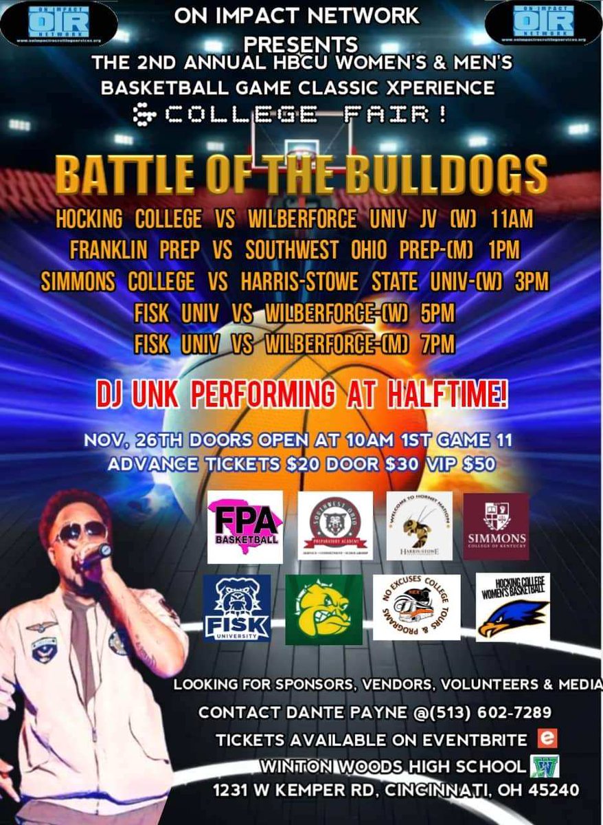 onimpact3's tweet image. On Impact Network Would Like To Thank Basketball Hustle Tv As A Media Outlet For Our HBCU Event Nov. 26th @therealBHTV