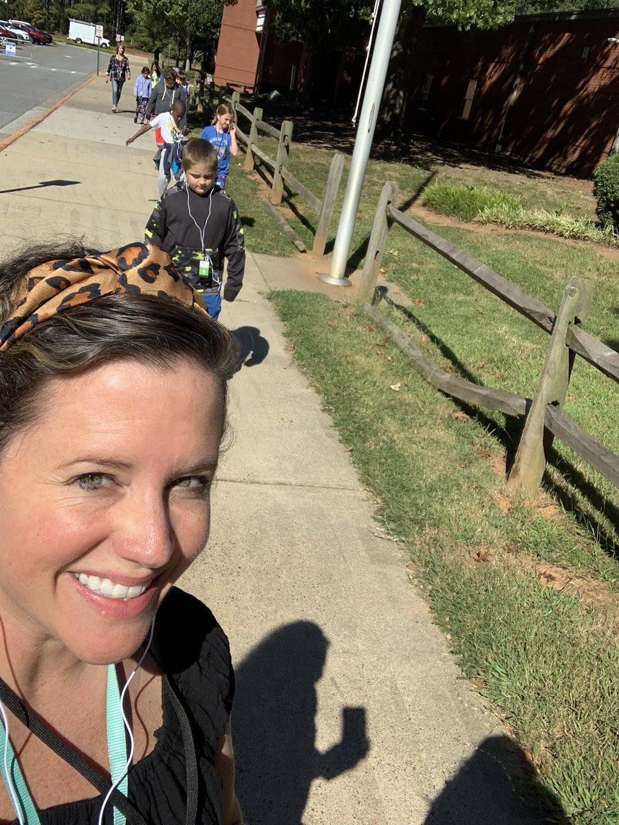 MMcmurtagh's tweet photo. Our first introduction walk! A beautiful fall day for some active learning! @CobbInTech @walkingclassrm @Teach_Serve @NicholsonEleme2 https://t.co/VASLtHRtMp