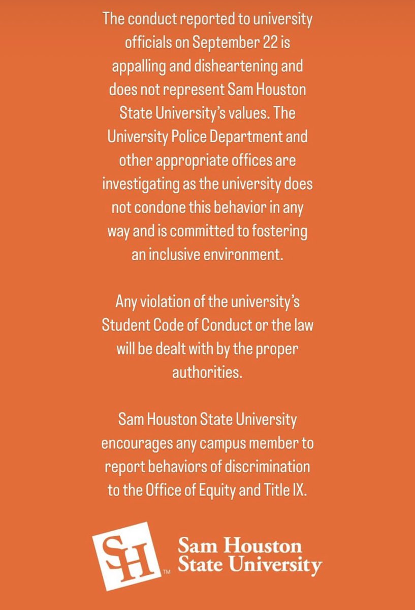 #retweet from <a href="/SamHoustonState/">Sam Houston State</a>   Report suspicious activity to the University Police Department. #shsu #shsupd #repost