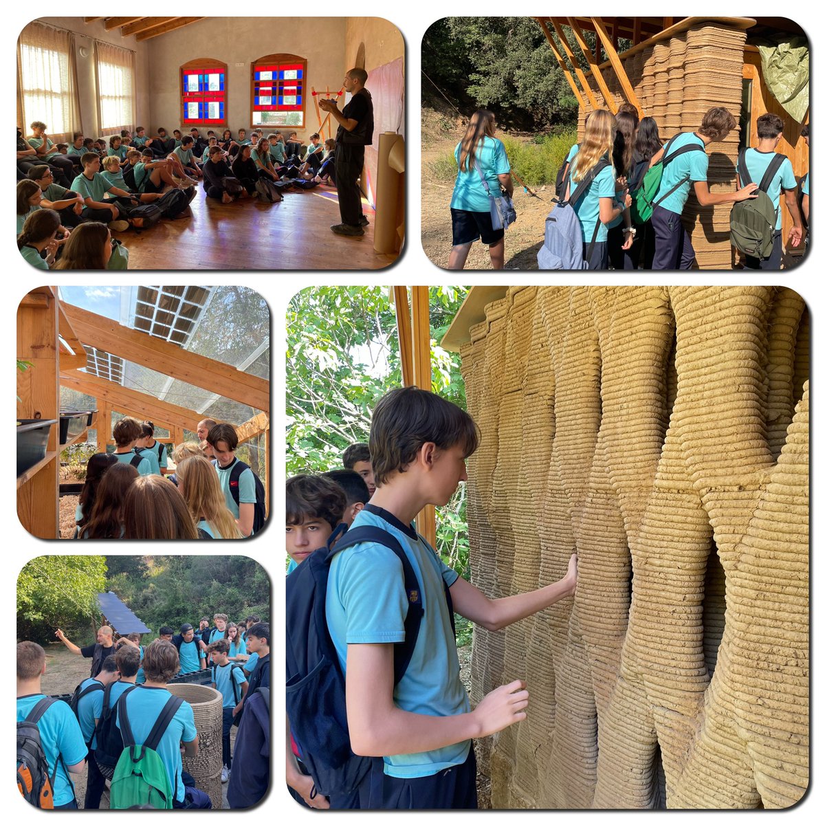 colemontse's tweet photo. Los alumnos 3ESO re-conectan con la naturaleza en @valldauralabs para re-imaginar y diseñar estructuras de madera que re-generen entornos urbanos en Collserola! Proyecto #OpenNature https://t.co/0Naacf9nI6