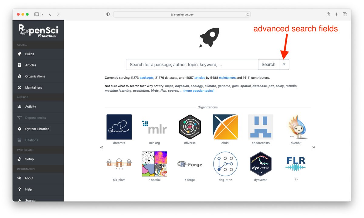 opencpu's tweet image. Looking for a particular #rstats package or function? Try the new powersearch in r-universe.dev
