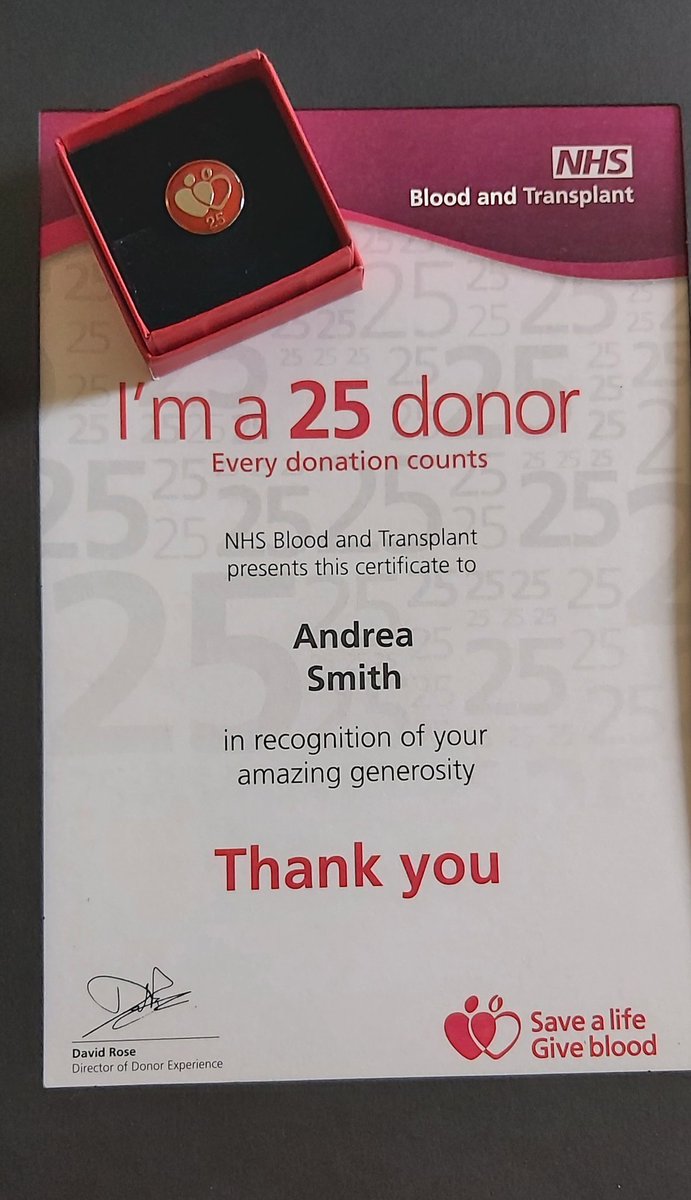 AndreaSmith74's tweet photo. Received today ❤ "if you like a lot of chocolate on your biscuit go give blood!". @GiveBloodNHS #everydonationcounts A+ #ROsubtype https://t.co/KFxEKEerGA