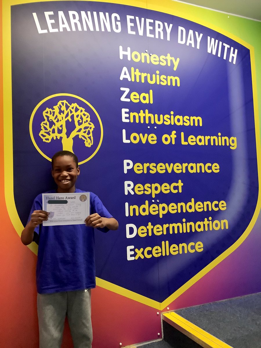 MrsMaxwellHCPS's tweet photo. Congratulations to our Hazel Hero this week! We are very proud of you! #ExcellentElephants @MrsWestwoodHCPS @HazelSchool #Altruism #HazelPride https://t.co/oIK3PNsdLh